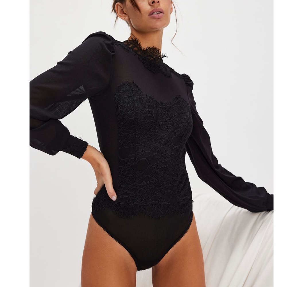 Free people sweet nothings long-sleeve bodysuit NWT